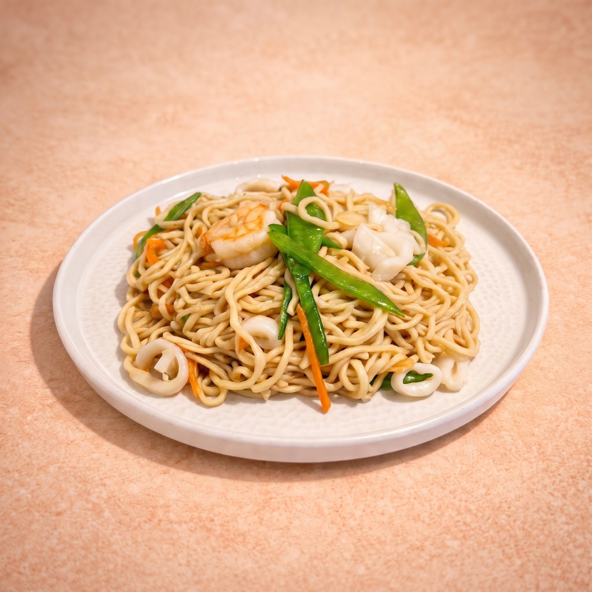 Yee Mein w/ Mixed Seafood (海鮮炆伊面).