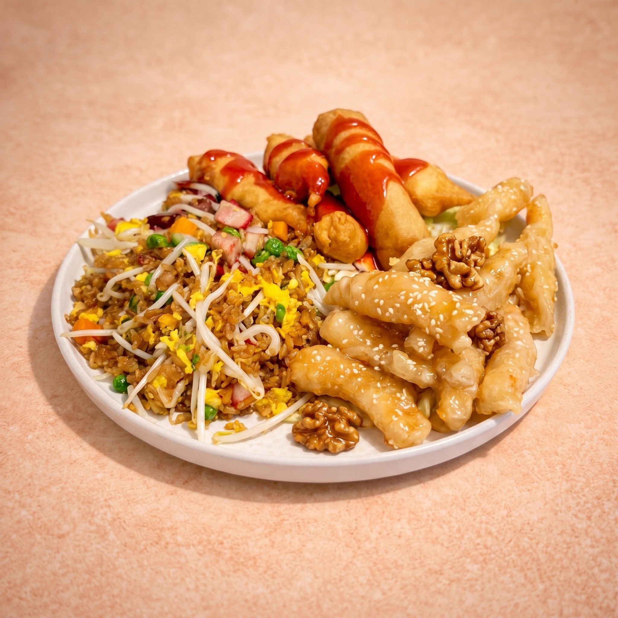 E17. Honey Walnut Prawns (E-核桃蝦).