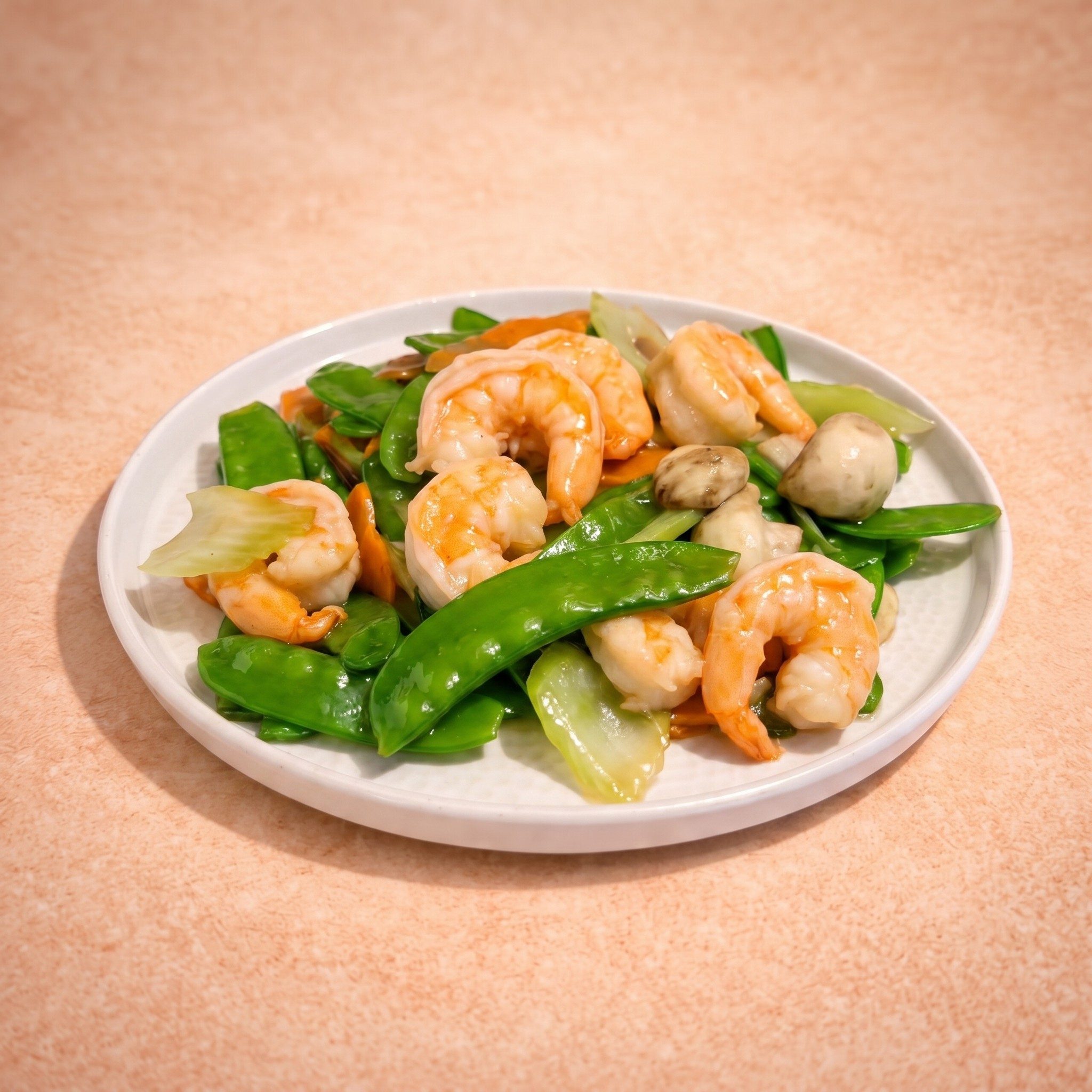Prawns w/ Snow Peas (雪豆蝦球).